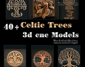 40+ Keltische Baum des Lebens 3d STL Reliefdateien - CNC Fräser Designs - Download