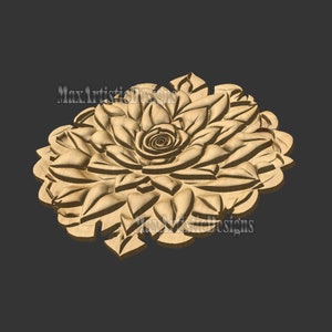 4 Carving Roses 3d Stl Models for Cnc Router Natural Geometric Models ...