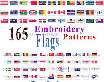 160+ flags many of famous countries/artistic flags embroidery patterns pes files for download