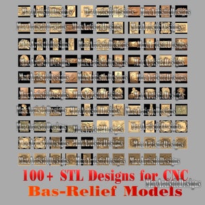 100 3d stl models - bas-relief collection  for Cnc Router carving machines - Download