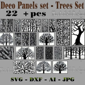 22 + dxf eps cdr vectors tree panels cnc for plasma laser & water jet, router cnc best -Download