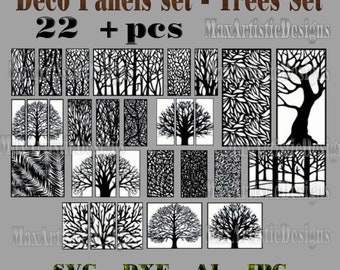 22 + dxf eps cdr vectors tree panels cnc for plasma laser & water jet, router cnc best -Download