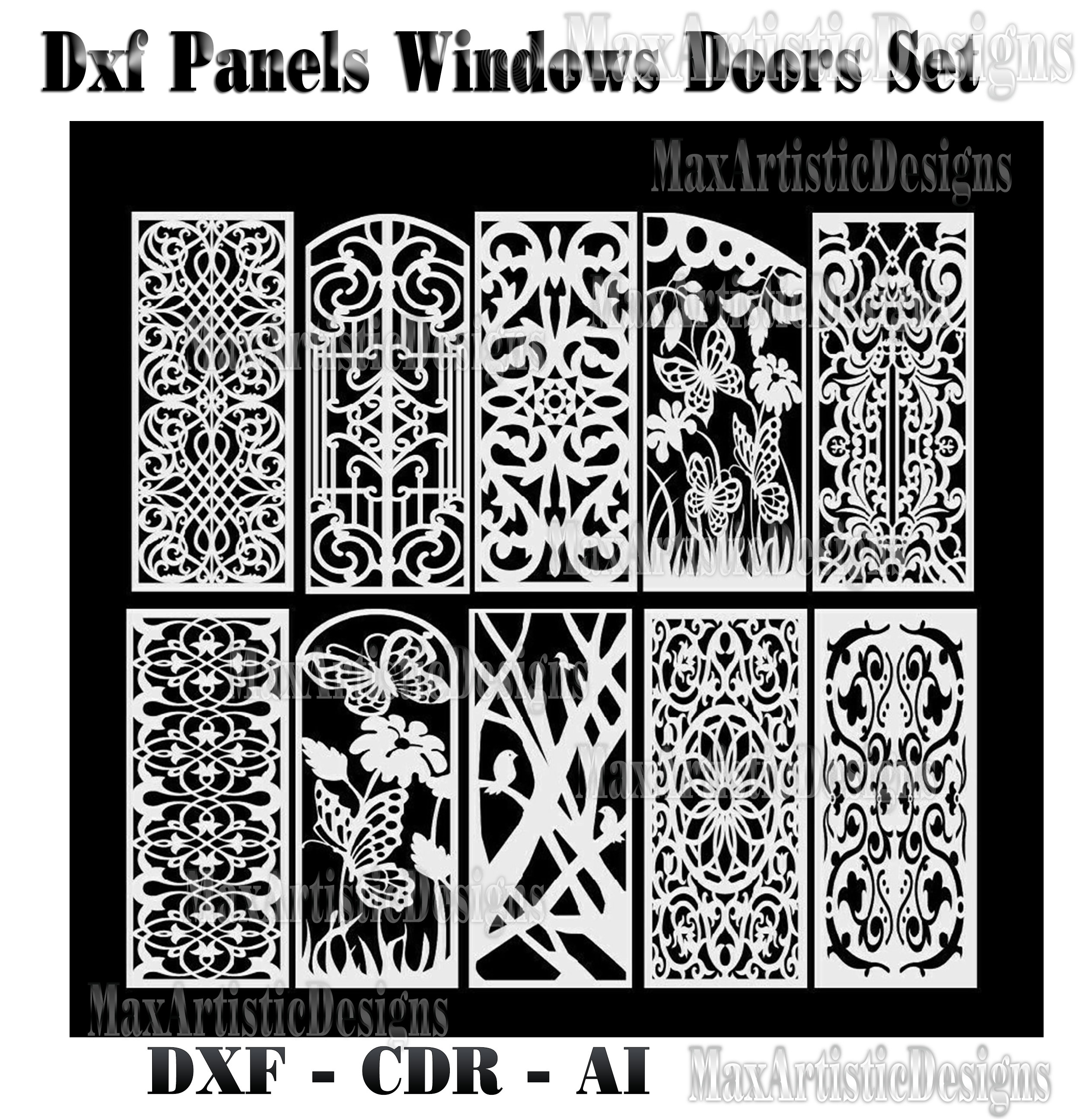 CNC Decorative Laser Cut Panels Template 10735545 Vector Art at