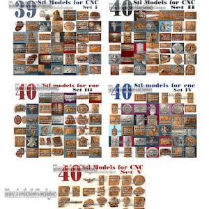 3d stl files 200+ pieces basrelief super set for metal work cnc router artcam Easel -Download