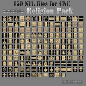 150 religion 3d stl models for cnc router machines artcam Easel cut3d -Download