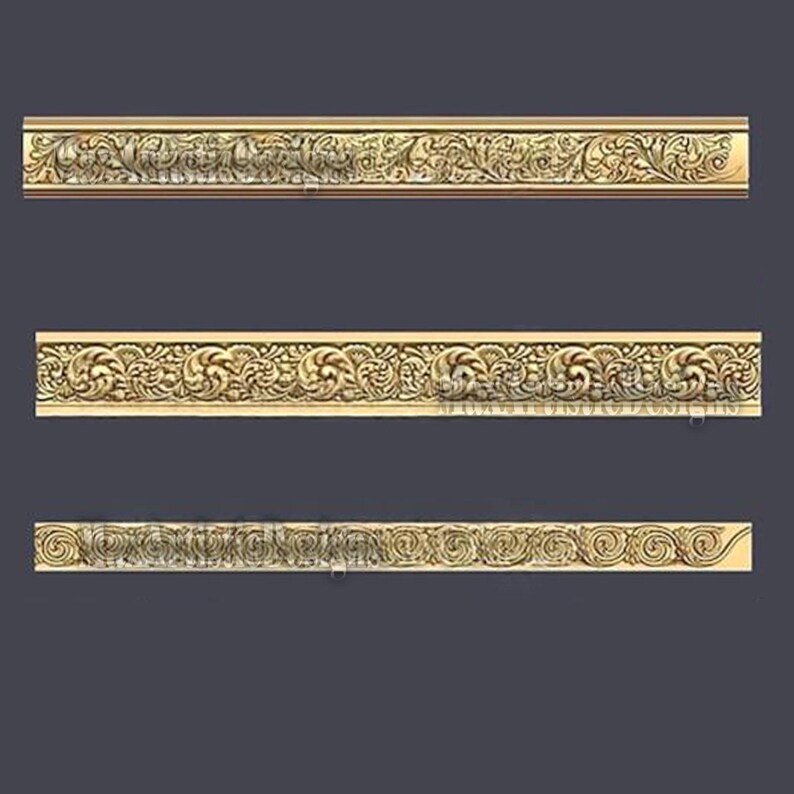 27 Horizontal Frieze 3D STL Models for CNC Carving Decor - Download image 5