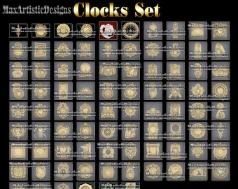 80+ Wall Clock 3d stl models for Cnc router machines Wall art - Download