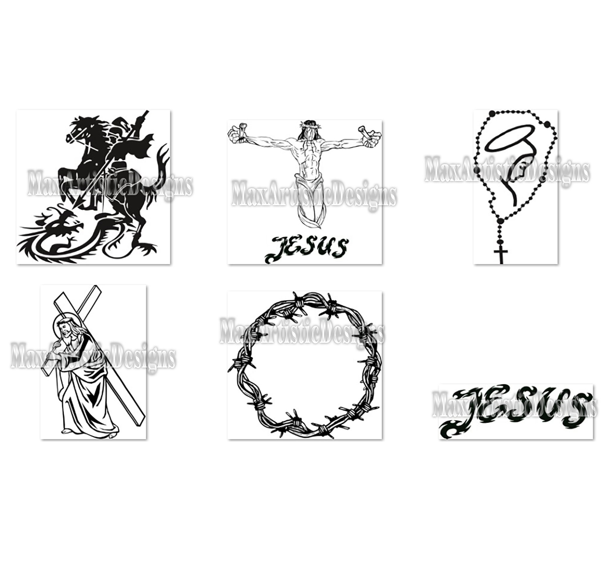 55+ Jesus Christ and Cross Cnc Vector Religious Frames Dxf Cdr Svg ...