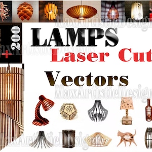 210+ lamp pack laser cut vector dxf cdr cnc 3d files pantograph cnc router -Download