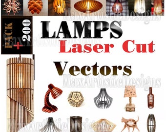 210+ lamp pack laser cut vector dxf cdr cnc 3d files pantograph cnc router -Download