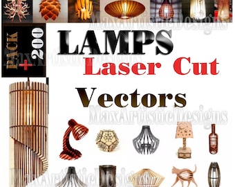 210+ lamp pack laser cut vector dxf cnc 3d files pantograph cnc router - Download