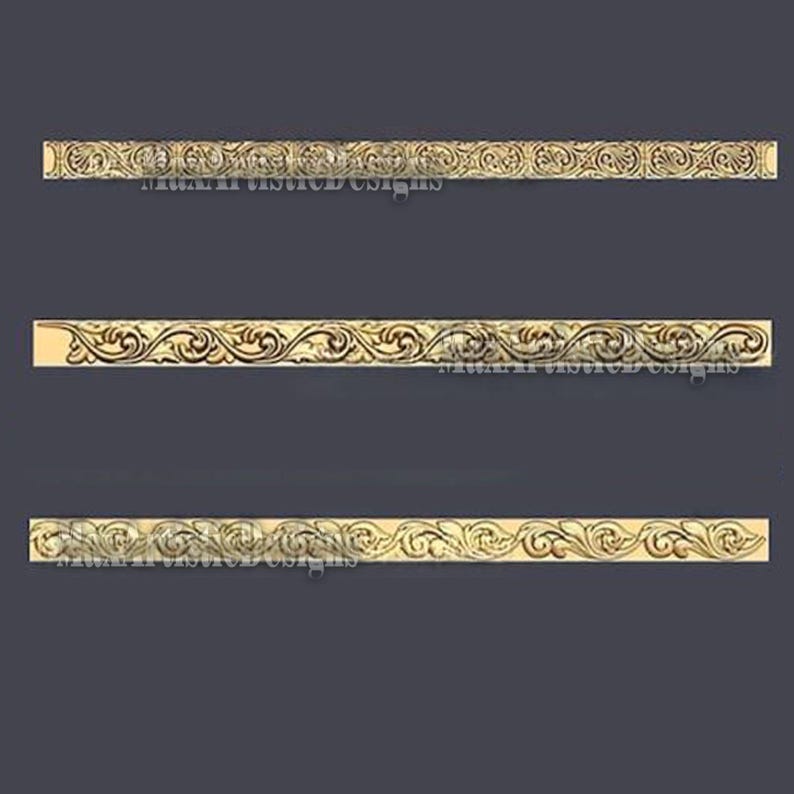 27 Horizontal Frieze 3D STL Models for CNC Carving Decor - Download image 8