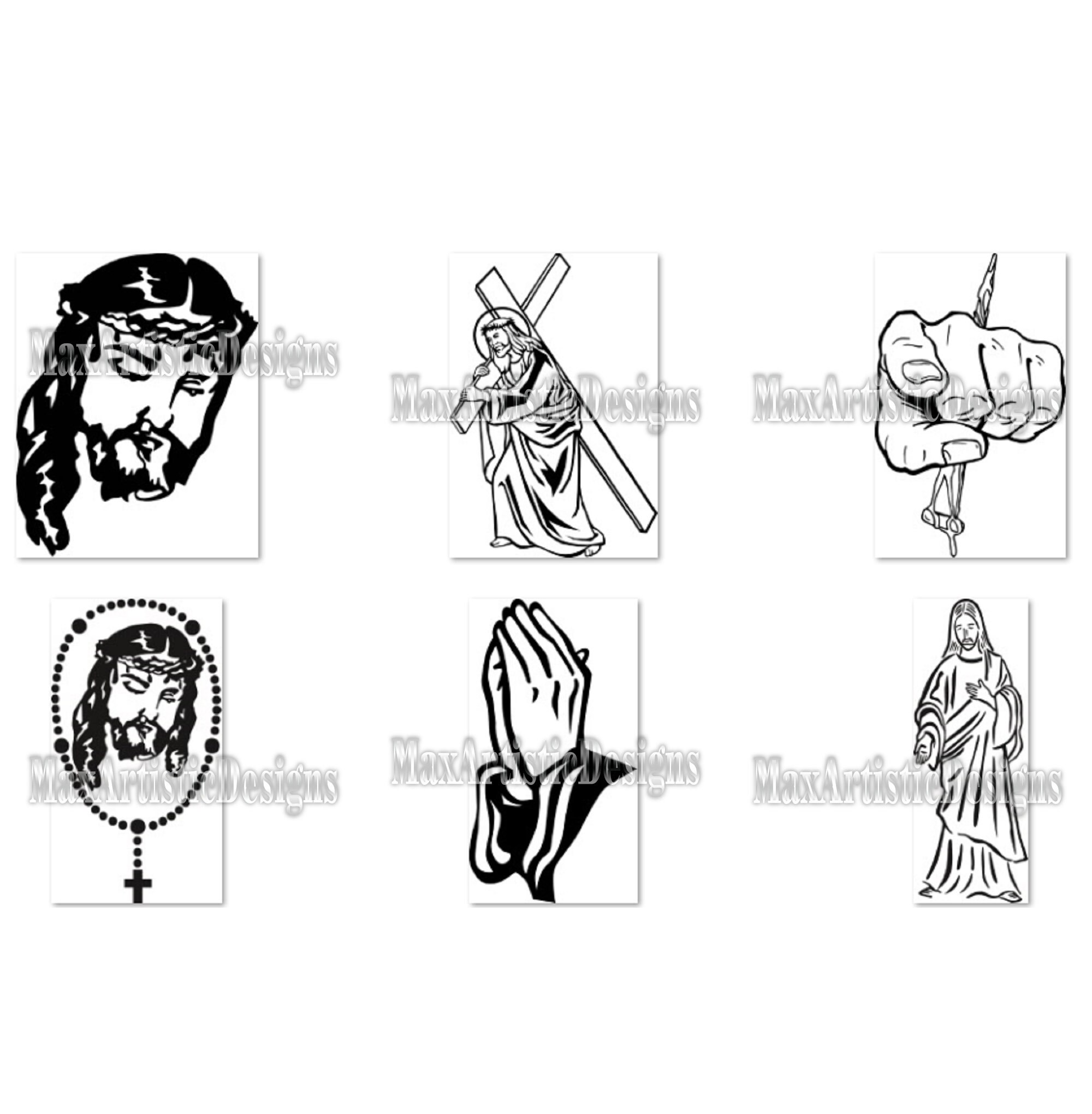 55+ Jesus Christ and Cross Cnc Vector Religious Frames Dxf Cdr Svg ...