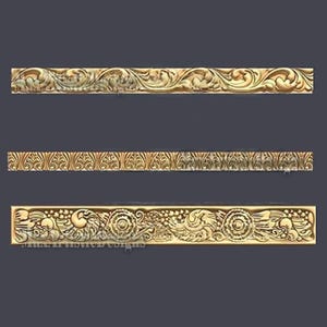 27 Horizontal Frieze 3D STL Models for CNC Carving Decor - Download image 6