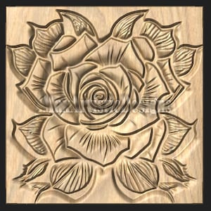 12 Symmetrical Roses and Flowers 3d Stl Panels for Cnc Router Bas ...