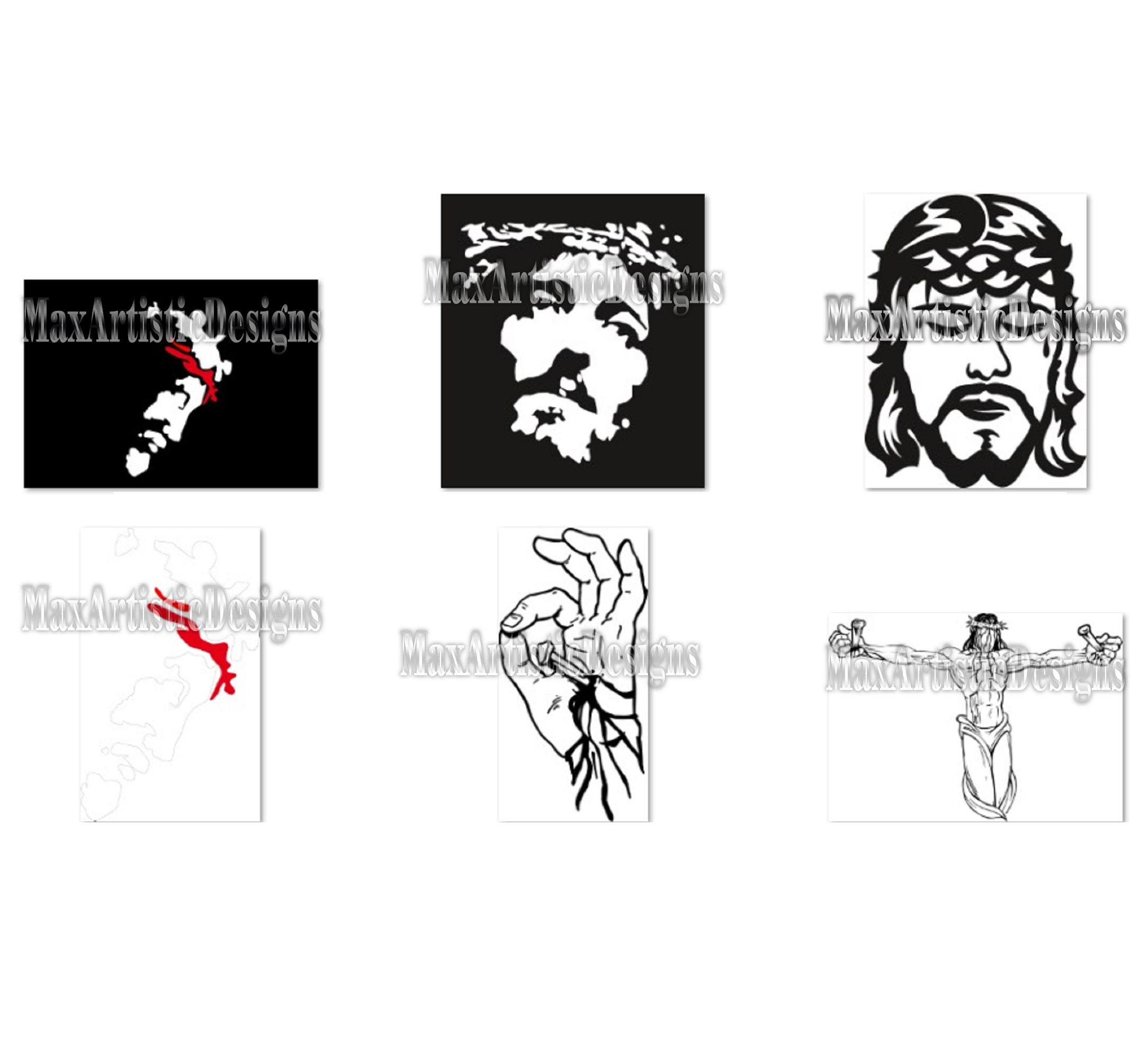 55+ Jesus Christ and Cross Cnc Vector Religious Frames Dxf Cdr Svg ...