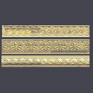 27 Horizontal Frieze 3D STL Models for CNC Carving Decor - Download image 7