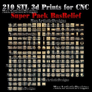 210 3d stl models bas-relief collection for cnc relief machines artcam -Download
