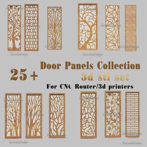 25+ 3d stl wall panels door decor for cnc router 3d printers - Digital Download