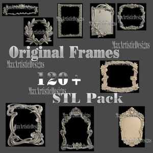 stl 3d models 120+ pieces original frames set for cnc router Easel artcam engraver carving -Download
