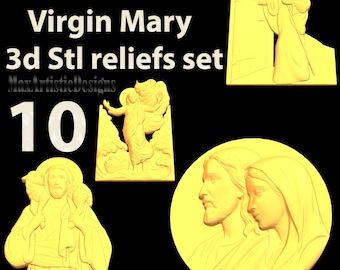 9+ Jesus Christus & Jungfrau Maria 3D STL Reliefs für CNC-Fräser - Download