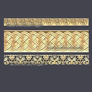 27 Horizontal Frieze 3D STL Models for CNC Carving Decor - Download image 9