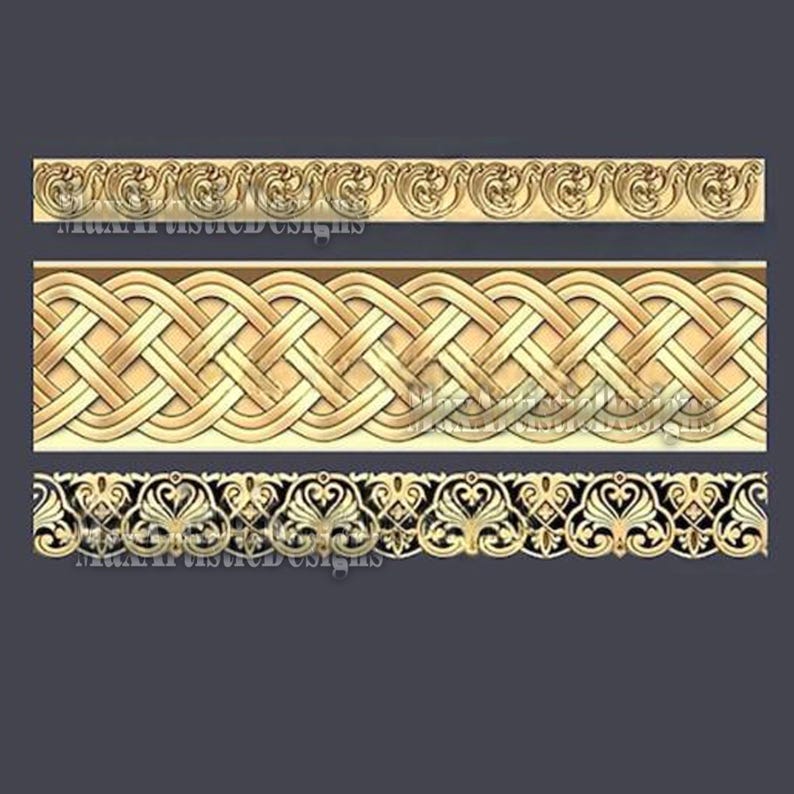 27 Horizontal Frieze 3D STL Models for CNC Carving Decor - Download image 9