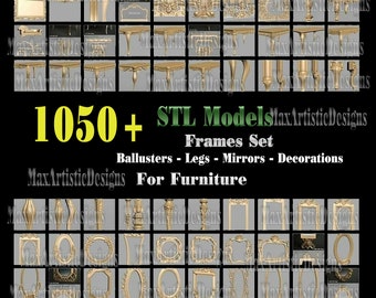 CNCルーターと3Dプリンター用の家具3D STLモデル1050点以上パック - ダウンロード