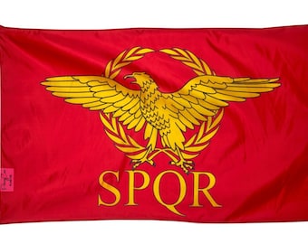 Akachafactory SPQR Flag Car Sticker Rome Rome Empire Coat