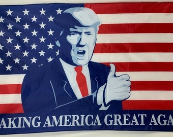 3x5FT President Trump Make America Great Again Blue Flag Banner Grommets MAGA US