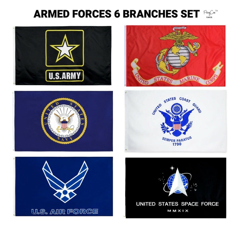 Wholesale Lot 3x5FT 6 Branches Military Set Flags Grommets Etsy