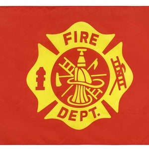 New 3x5 Fire Department Flag Firefighter Red Banner Man Cave - Etsy