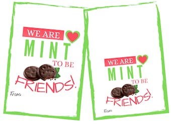 Druckbare Karte Pfadfinderin Valentine, Mint, um Freunde zu sein (Digitaler Download)