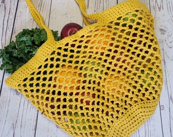 100% Cotton Market Bag / Beach Bag / Mustard Bag