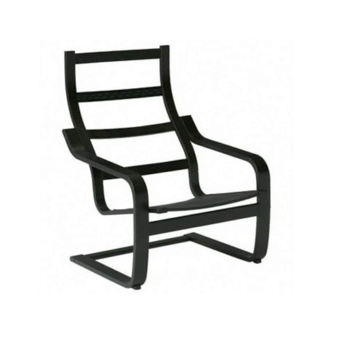 IKEA POANG Wood Armchair Frame BLACK Birch Veneer Armchair Etsy