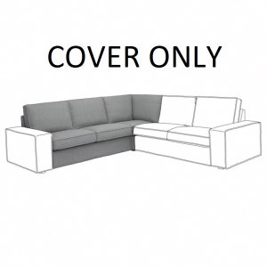 Parts of Ikea Kivik Corner Section Cover Only Isunda Brown Slipcover 702.928.11 