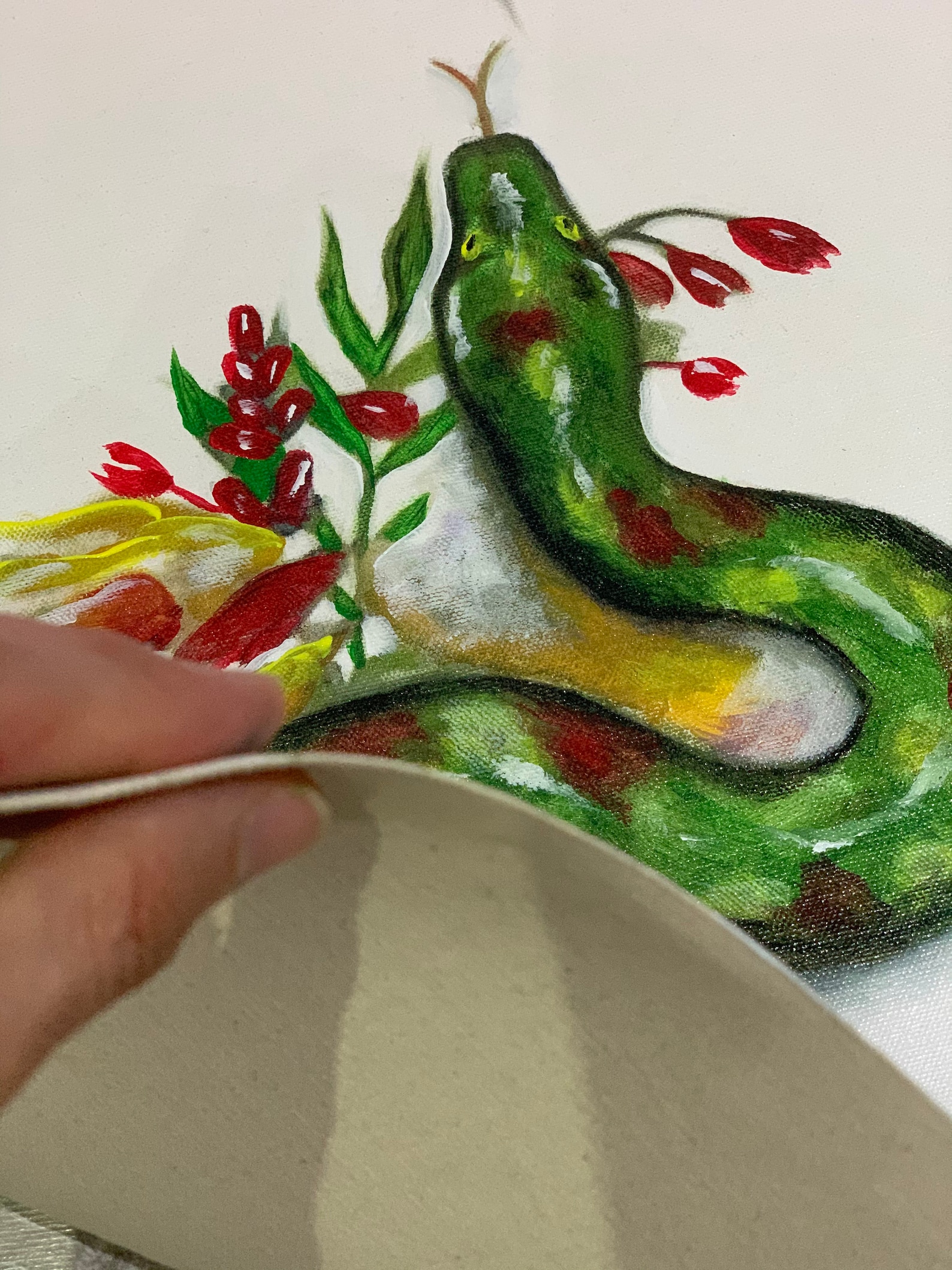 Original Painting of Snake Acrylic Painting - Etsy