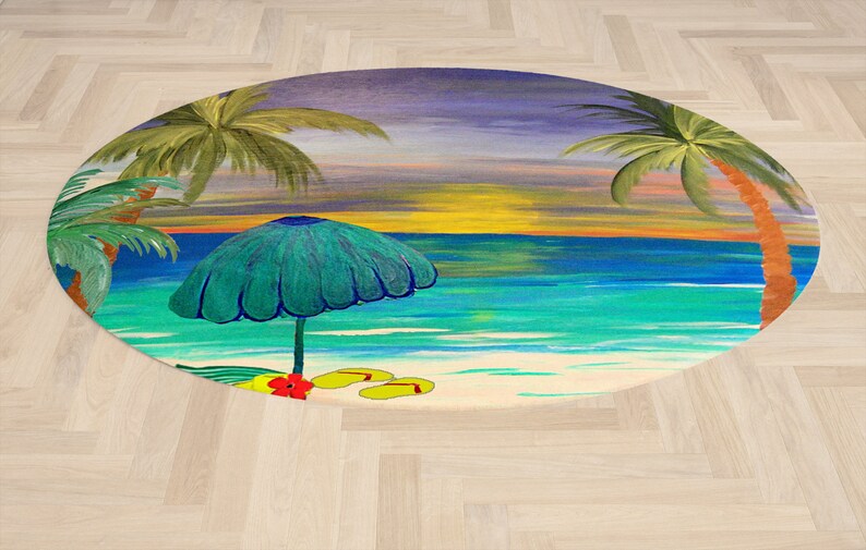 At the Beach Coastal Home Indoor Area Rugs of My Art. Etsy