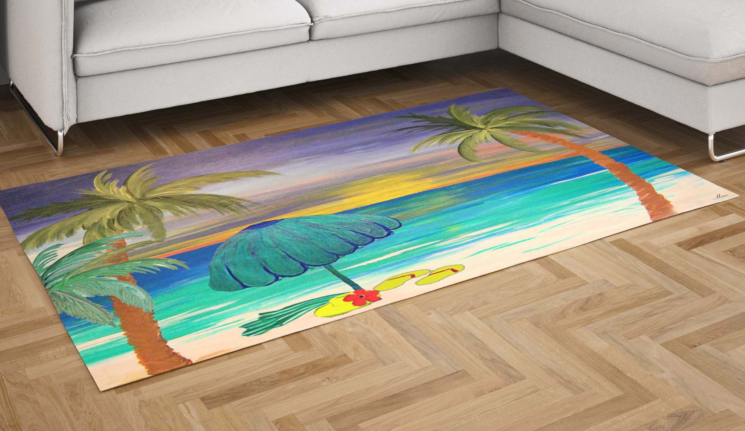 At the Beach Coastal Home Indoor Area Rugs of My Art. Etsy