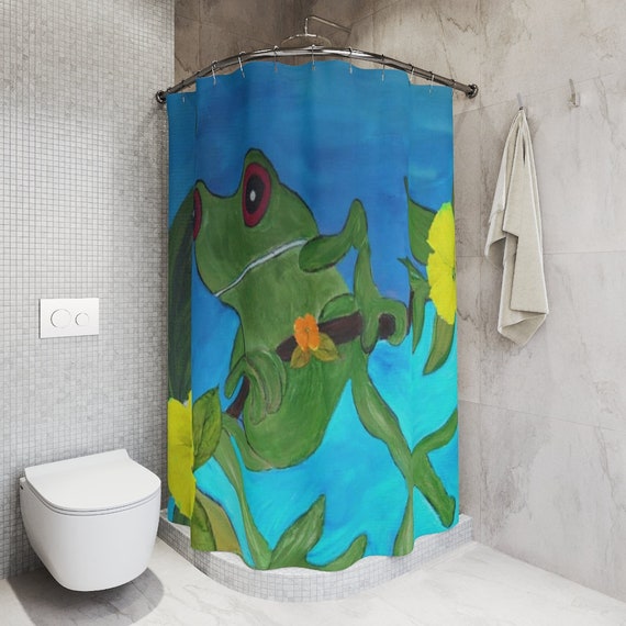 Buy Frog Design Bahtroom Polyester Shower Curtain With My Art