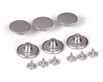 DIY Projects Non Sew Craft Repair Kits Jackets Jean Buttons Replacement 12 PCS Removable Metal Jean Buttons Pins for Clothing Repairing Knitting