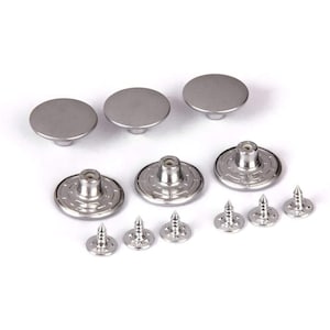 Jean Buttons with Rivets Choose from Bronze or Silver Color in Sets of 12 to 100  No Sewing Required  FAST USA SHIP