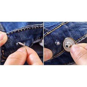 Jean Buttons With Rivets Choose From Bronze or Silver Color in - Etsy