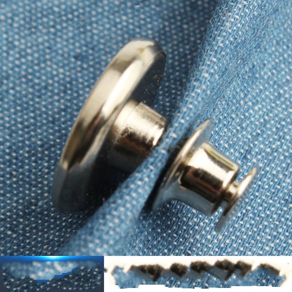 Jean Buttons 17mm Button Pins for Jeans No Sew Instant Button