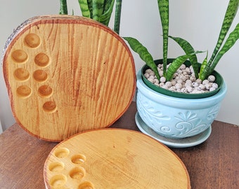 Essential Oil Holder | Natural Wood Tray