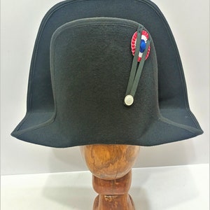 英国製 美品 ヴィンテージ Christy Beaufort 56cm ネイビー ベルベット ホースライディングハット サイズ6ハーフ イギリス製 Royal Navy Bicorne With Black and Gold Trim - British Cocked