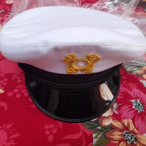 Captain&#39;s Hat, Skipper&#39;s Hat, white Yachting Hat