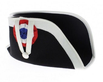 Bicorne Hat: Gendarme Cocked Hat with Silver Trim