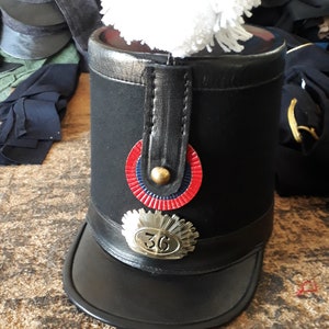 Swiss Army Fusilier Voltigeur Shako Leather Felt Hat