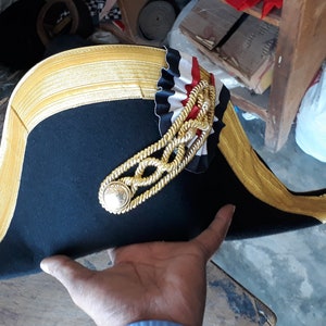 PRUSSIAN ADMIRAL’S Bicorn Hat - Revolutionary War Inspired Headwear